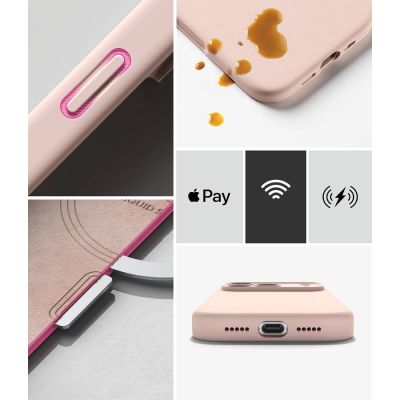 7. Etui Ringke Silicone MagSafe na iPhone 18 Pro / 17 Pro - różowe
