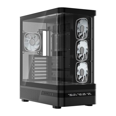 21. MODECOM OBUDOWA VOLCANO AQ 200 ARGB MIDI CZARNA