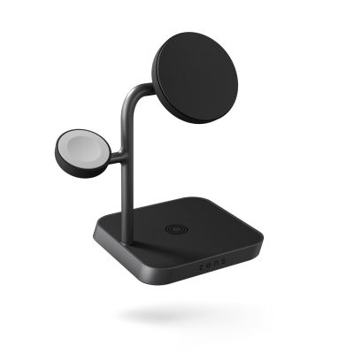 Zens Aluminium Series 3 w 1 Magnetyczna bezprzewodowa ładowarka biurowa Pro 3+ Zegarek z zasilaczem