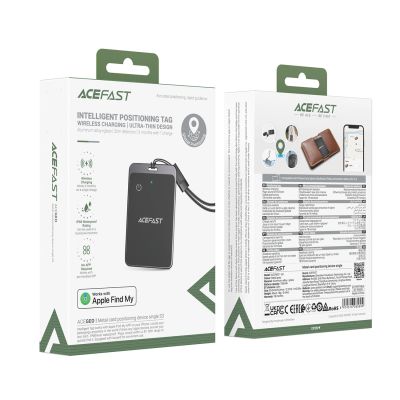 9. Lokalizator Bluetooth Acefast S3 w formie karty kompatybilny z Apple Find My - szary