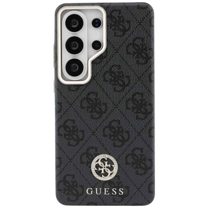 3. Etui Guess 4G Rhinestone Round Logo MagSafe na Samsung Galaxy S26 Ultra - czarne