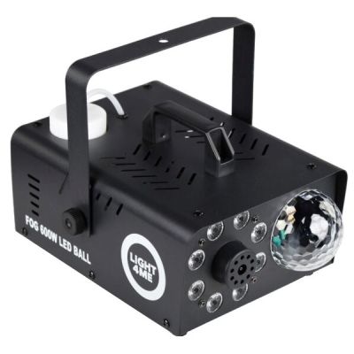 LIGHT4ME FOG 600W LED BALL - Wytwornica dymu/mgły efekt podświetlenia dymu/kula dyskotekowa, pilot bezprzewodowy