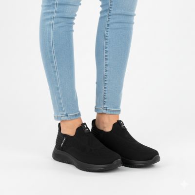 5. Półbuty sportowe damskie slip on czarne Potocki BK01312