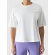 2. T-shirt oversize z nadrukiem damski 4F 4FRSS24TTSHF2089-11S
