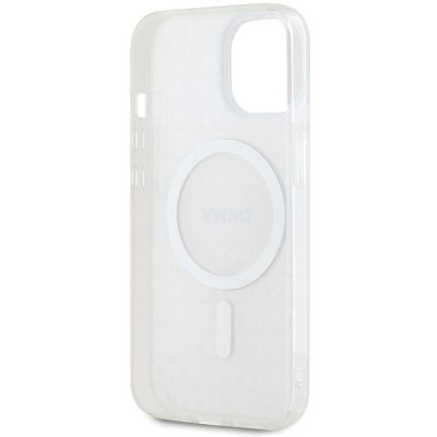 7. Etui DKNY IML Mono & Stripe MagSafe na iPhone 15 / 14 / 13 - różowe
