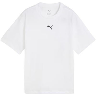 2. Koszulka dla dzieci Puma Ess Centered Cat Logo Boxy Tee biała 685131 02