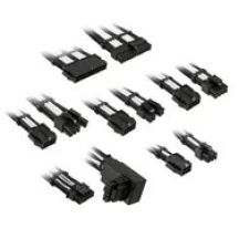 Kolink Core Pro Braided Cable Extension Kit 12V-2x6 Type 1 - Jet Black/Brilliant White
