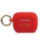 4. Etui Guess Silicone Glitter na AirPods Pro - czerwone
