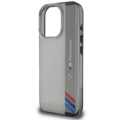 6. Etui BMW Motosport IML Vertical Stripe na iPhone 16 Pro - szare