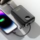 9. Powerbank Dudao K14+ 20000mAh 22.5W USB-C / USB-A / wbudowane kable Lightning i USB-C - czarny