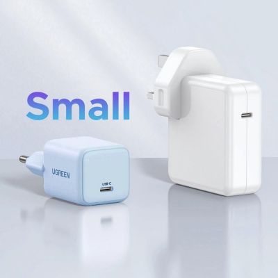 4. Ładowarka sieciowa Ugreen X512 20W GaN 1x USB-C - niebieska