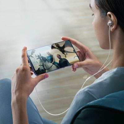 10. Słuchawki douszne USB-C Joyroom JR-EC06 - srebrne