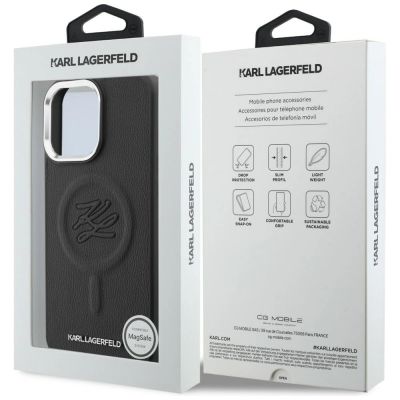 8. Etui Karl Lagerfeld Embossed Ring Initials MagSafe na Samsung Galaxy S26 - czarne