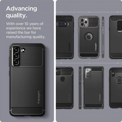12. Etui Spigen Rugged Armor na Samsung Galaxy S21 FE - czarny mat
