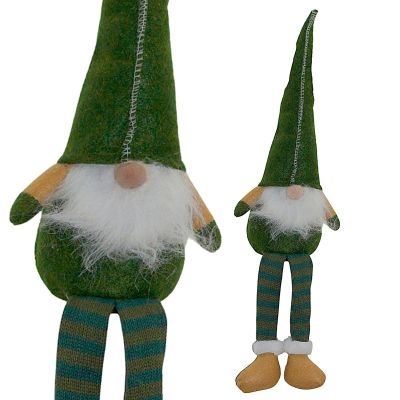 18. SKRZAT KRASNAL GNOM DEKORACYJNY 30+15CM ZIELONY