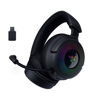 13. Razer Kraken V4 Zestaw słuchawkowy Bezprzewodowy Opaska na głowę Gaming USB Typu-A Bluetooth Czarny