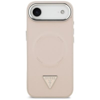 3. Etui Guess Triangle Logo MagSafe na iPhone Air - różowe