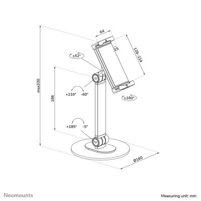 10. Neomounts DS15-540WH1 uchwyt Uchwyt pasywny Telefon komórkowy/Smartfon, Tablet/UMPC Biały