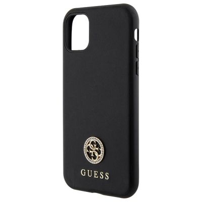 6. Etui Guess Strass Metal Logo na iPhone 11 / Xr 6.1" - czarne
