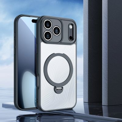 3. Etui Dux Ducis Aimo Mag z pierścieniem magnetycznym i podstawką na iPhone 17 Pro – czarne