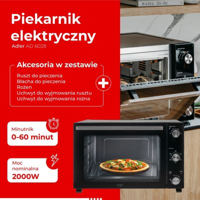 2. Piekarnik elektryczny ADLER AD 6028