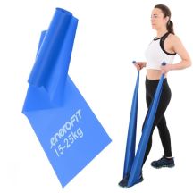 TAŚMA TRENINGOWA DO ĆWICZEŃ PILATES 2000x150x0,550MM 15-25KG NIEBIESKA