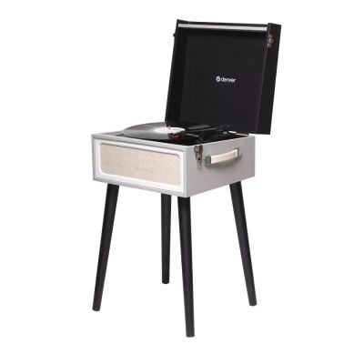 4. Gramofon retro z radiem FM, Bluetooth i USB Denver