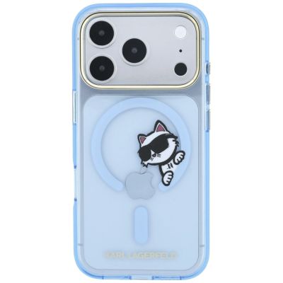 3. Etui Karl Lagerfeld Peekaboo Logo MagSafe na iPhone 18 Pro / 17 Pro - jasnoniebieskie