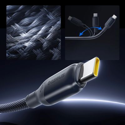 9. Kabel Baseus PicoGo 240W USB-C - USB-C 2m - czarny