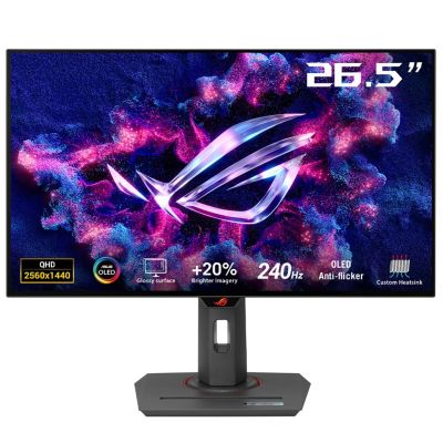 9. ASUS ROG Strix OLED XG27AQDMG monitor komputerowy 67,3 cm (26.5") 2560 x 1440 px Quad HD Czarny