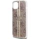 6. Etui Guess IML 4G Gold Stripe na iPhone 15 Plus / 14 Plus - brązowe