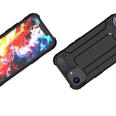 3. Pancerne hybrydowe etui Hybrid Armor pokrowiec futerał na iPhone 16e / 17e - czarne