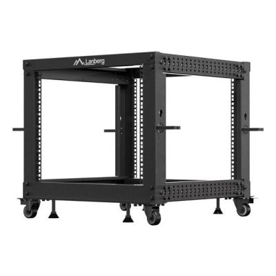 4. OPEN RACK 19" 9U 600X600-1100 REGULOWANY CZARNY LANBERG