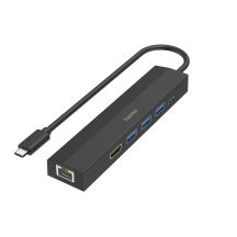 Hama 00200144 huby i koncentratory USB 3.2 Gen 1 (3.1 Gen 1) Type-C 5000 Mbit/s Czarny