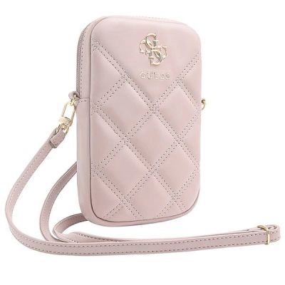 3. Torebka Guess Zip Quilted 4G - różowa