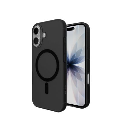 4. Etui silikonowe Puro Daylight kompatybilne z Magsafe na iPhone 17 - półprzezroczyste czarne