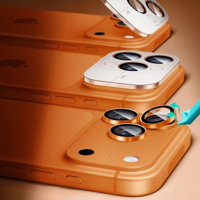 8. Szkło na obiektyw ESR Armorite na iPhone 17 Pro  / Max / 15 Pro / Max / 16 Pro / Max / 17 Pro / Max - pomarańczowe