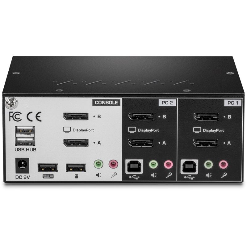 4. 2-portowy przełącznik DisplayPort TRENDnet KVM z koncentratorem audio USB 2.0