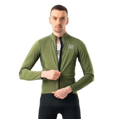 3. Bluza rowerowa Rockbros TLWT001 ROAD TO SKY wiatroszczelna ocieplana M - zielona