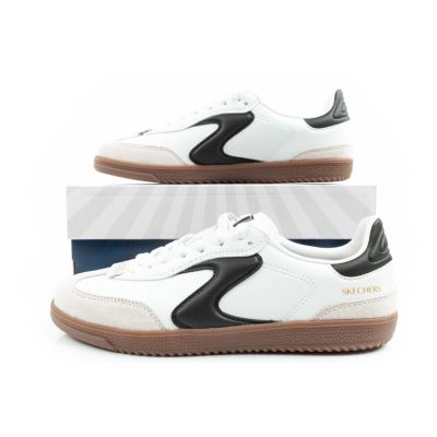 10. Buty sportowe damskie sneakersy Skechers Kickoff białe skórzane