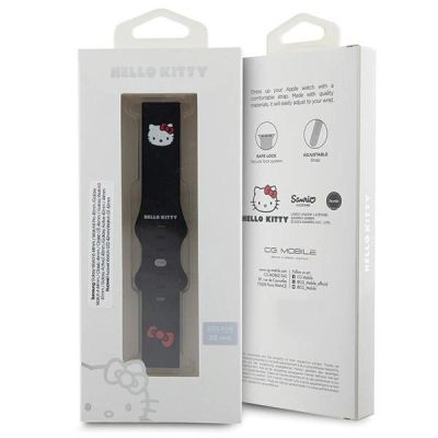 4. Pasek Hello Kitty Silicone Kitty Head uniwersalny 20mm - czarny