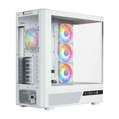 11. MODECOM OBUDOWA VOLCANO AQ 200 ARGB MIDI BIAŁA