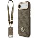 Etui Guess 4G Strass Logo & Big Strap Metal Buttons MagSafe na iPhone Air - brązowe