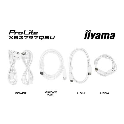 49. iiyama ProLite XB2797QSU-W1 monitor komputerowy 68,6 cm (27") 2560 x 1440 px Quad HD LED Biały