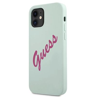2. Etui Guess Silicone Vintage na iPhone 12 mini - niebiesko-różowe