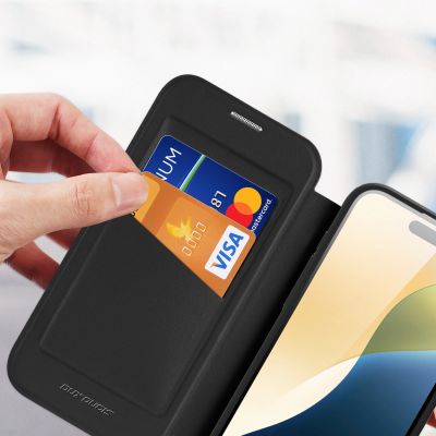 8. Etui Dux Ducis Skin X Pro na iPhone 16 z MagSafe i klapką - czarne