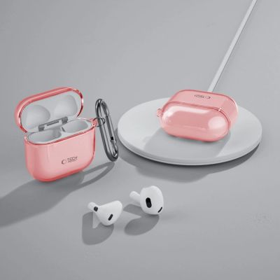 7. Etui Tech-Protect FlexAir na AirPods 4 - różowe