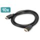 Digitus Kabel połączeniowy HDMI High Speed z Ethernetem, 10-pak