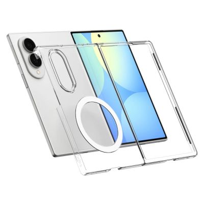 3. Etui Spigen AirSkin MagFit MagSafe na Samsung Galaxy Z Fold 8 - przezroczysto-białe