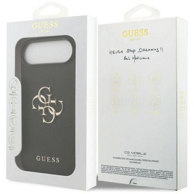 8. Etui Guess Grained Big 4G & Classic Logo na iPhone Air - czarne